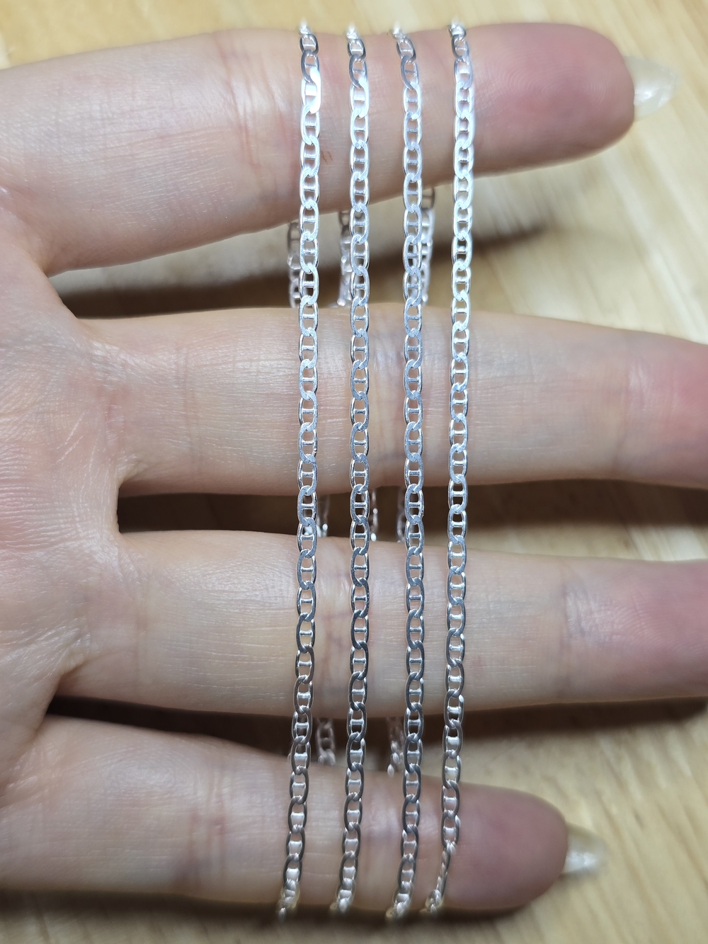 30" Gucci Mariner 925 Sterling Silver Chain Necklace 1.7mm Made in Italy